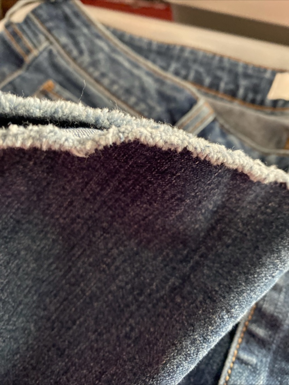 Sonoma Jeans 14 Capri Length Stretch Blue Denim Raw Edge Cuff Capris - Picture 5 of 5
